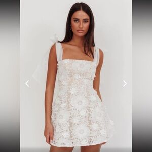 Selfie Leslie Suns Out Tied Shoulder Mini Dress
